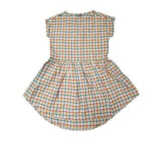 Tea Collection Linen Blend Button Shoulder Dress Size 7